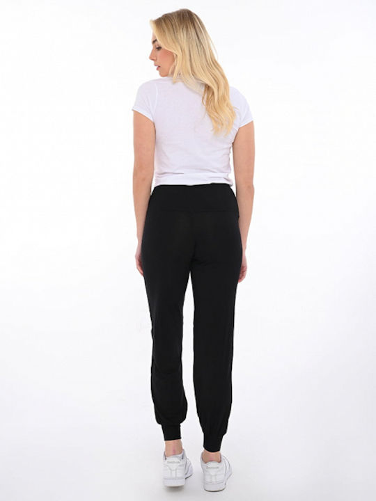 Damen Stoff Hose Black
