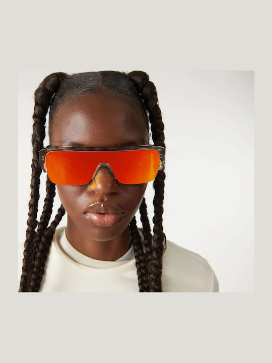 Komono Aksel Unisex Ochelari De Soare Cu Ramă Din Plastic Maro Tortoise Și Lentile Polarized Galbene KOM-S10277