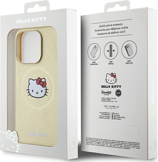Hello Kitty Задна корица Пластмаса Златист (iPhone 15 Pro Max)