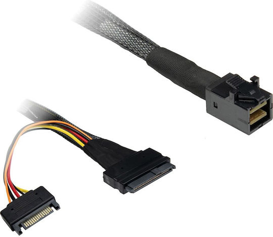 Καλώδιo Inter-tech Sff 8643 Sff 8639 Sata Power 0,75m