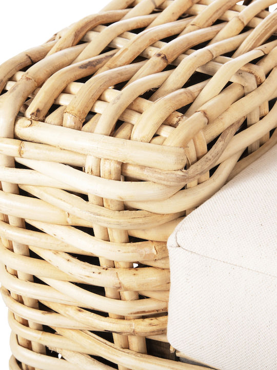 Tropel Baumsessel-Sofa Außenbereich Holz mit Kissen 192x88x70cm