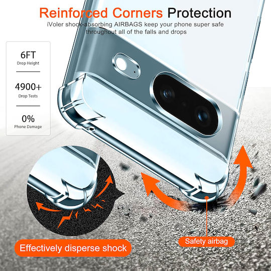 Techsuit Shockproof Clear Umschlag Rückseite Silikon Transparent (Google Pixel 7)