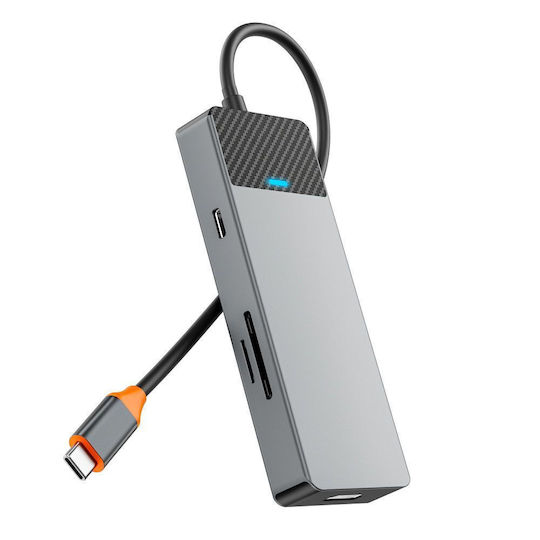 Wiwu USB-C Docking Station με HDMI 4K PD Γκρι (A721HD)