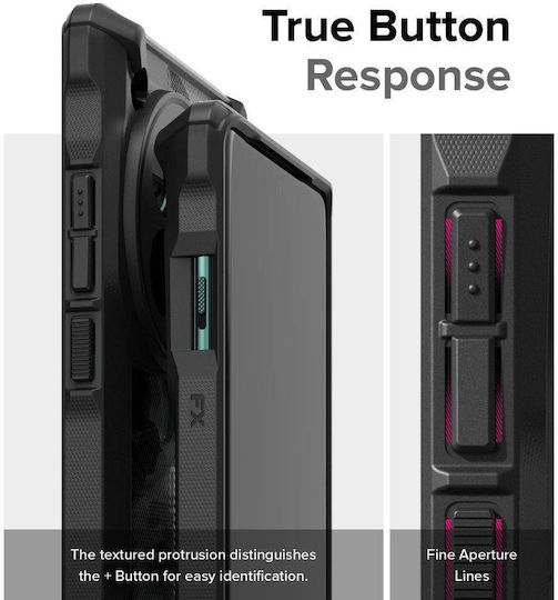 Ringke Fusion X Задна корица Силикон 2мм с Каишка Камуфлажно черно (OnePlus 12)