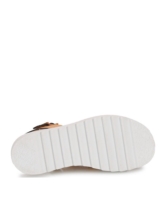 Flache Sandalen für Damen in Braun Farbe