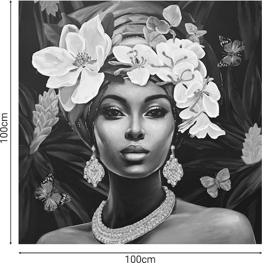 Inart Beauty Gemälde auf Leinwand 100x100cm