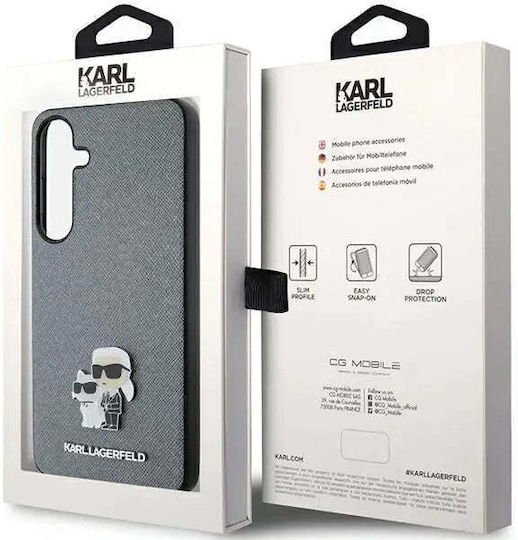 Karl Lagerfeld Saffiano Karl Back Cover Plastic / Leather Gray (Galaxy S24+)