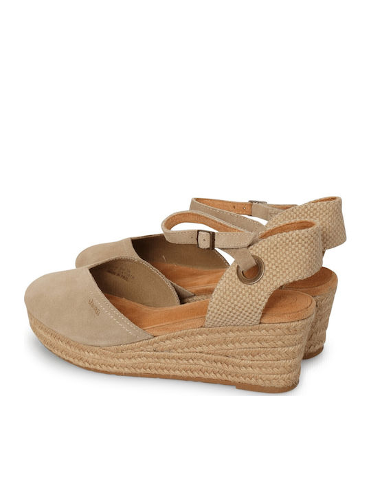Damenplattformen im Espadrilles-Stil Beige