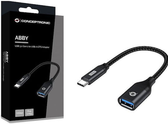 Conceptronic Convertor USB-C masculin în USB-A feminin 1buc ABBY18B