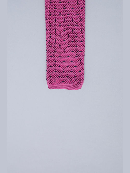 Aristoteli Bitsiani Ανδρική Γραβάτα Πλεκτή με Σχέδια σε Φούξια Χρώμα