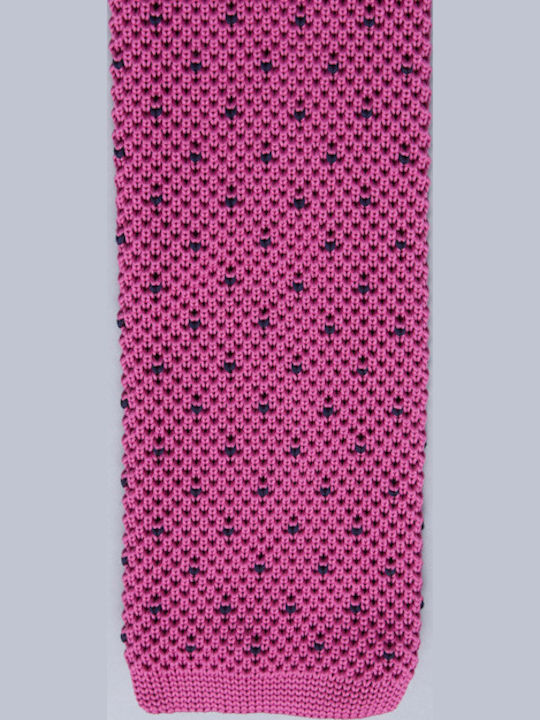 Aristoteli Bitsiani Men's Tie Knitted Printed in Fuchsia Color