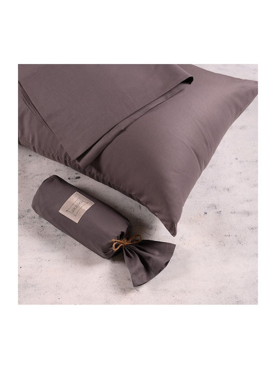 Melinen Sheet for Single Bed 170x270cm. Urban Line Dark Grey