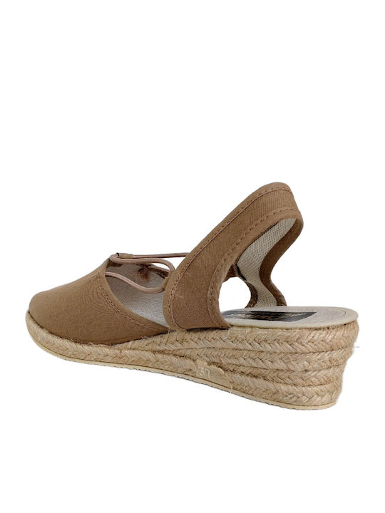 Damenplattformen im Espadrilles-Stil Braun