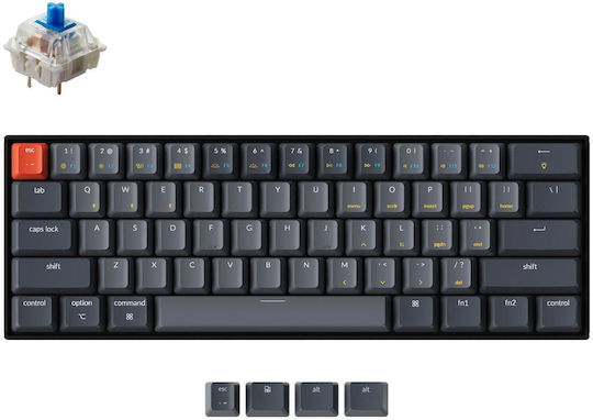 Keychron K12-G2 Hot-Swappable K12-G2 Gaming Mechanical Keyboard 60% With Gateron Blue Switches And Illuminated Keys English US