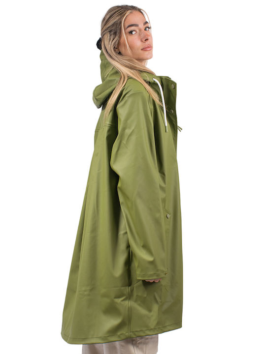 Weather Report Women's Short Lifestyle Jacket Waterproof for Winter Green