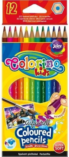 Colorino Creioane de acuarelă 12 culori Perie de culori