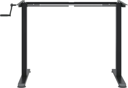 vidaXL Collapsible Desk Base made of Metal Black 135x60x70cm