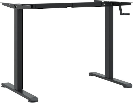 vidaXL Collapsible Desk Base made of Metal Black 135x60x70cm