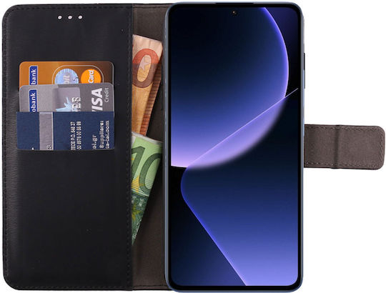 Volte-Tel Book Piele artificială Negru (Xiaomi 13T / 13T Pro)