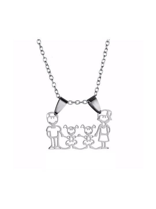 Best Friends My Family Pendant Lantisor Stainless Steel Med2009