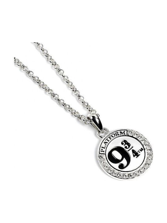 Harry Potter Anhänger Halskette Plattform 9 3/4 Silber Swarovski Kristalle