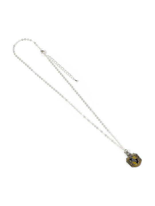 Harry Potter Hufflepuff Pendant Silver Plated Pendant Chain Ewnx0024
