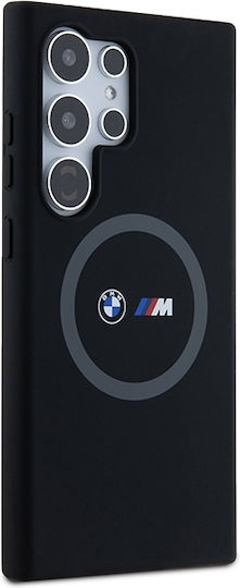 BMW M Silicone Printed Ring Magsafe Umschlag Rückseite Kunststoff / Silikon Schwarz (Galaxy S24 Ultra)