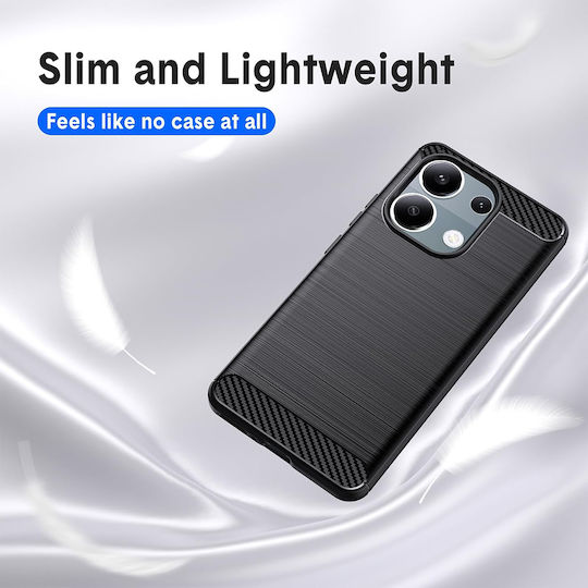 Techsuit Carbon Back Cover Silicone Black (Redmi Note 13 Pro 4G / Poco M6 Pro 4G)