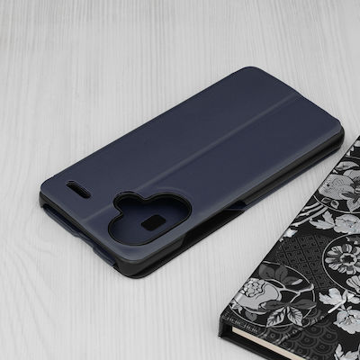 Techsuit Carte Plastic / Piele artificială Magnetic Albastru (Redmi Note 13 Pro+)