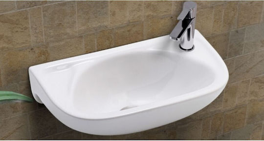 Bianco Ceramica Aufgesetztes Waschbecken Porzellan 41x26x11.5cm White