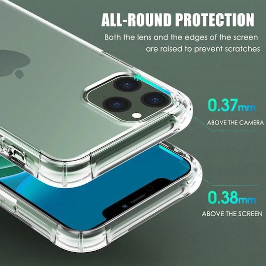 Techsuit Shockproof Clear Back Cover Silicon Transparent (Realme 11)