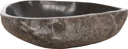 HomeMarkt Aufgesetztes Waschbecken Stein 55x44x16cm Grey