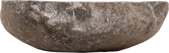 HomeMarkt Aufgesetztes Waschbecken Stein 55x44x16cm Grey
