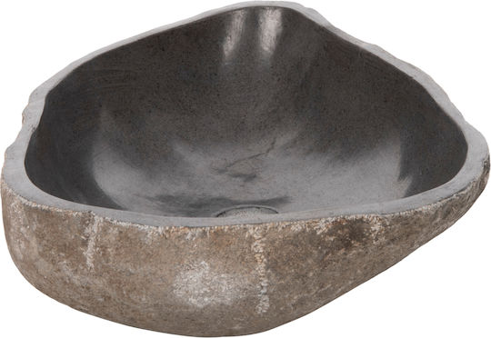 HomeMarkt Aufgesetztes Waschbecken Stein 55x44x16cm Grey