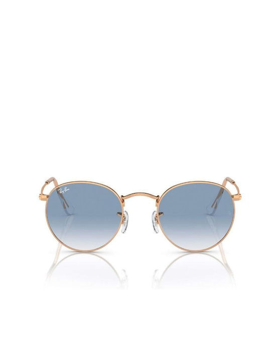 Ray Ban 3447 Sonnenbrillen mit Rose Gold Rahmen und Blau Verlaufsfarbe Linse RB3447 92023F