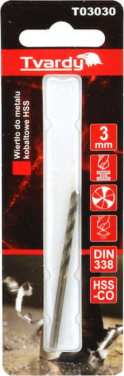 Tvardy Diamond Drill HSS with Cylindrical Shank for Metal 7.5mm