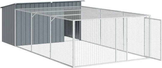 vidaXL Парк за Кучета в Сив Цвят 110 x 110 x 110см.