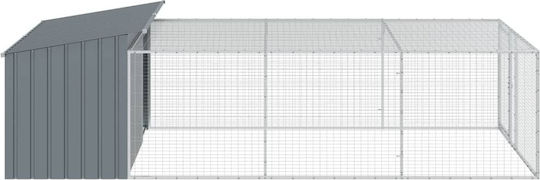 vidaXL Парк за Кучета в Сив Цвят 110 x 110 x 110см.