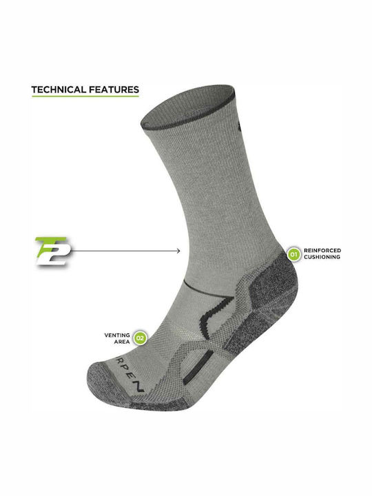 Lorpen T2 Light Hiker Eco Merino Trekking Κάλτσες Γκρι