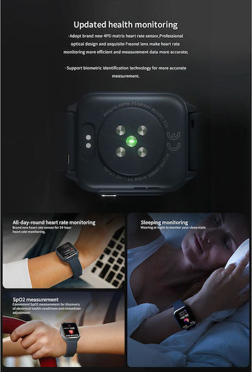 Mibro C3 Smartwatch με Παλμογράφο (Μαύρο)
