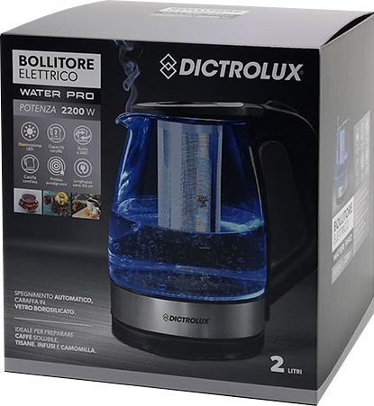 DictroLux 878705 Електрически Кана 2л 2200W Черен