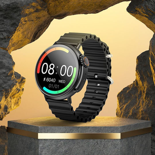 Hoco Y18 Smartwatch με Παλμογράφο (Μαύρο)