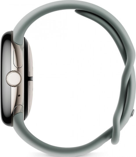 Google Pixel Watch 2 Aluminium 41mm mit Pulsmesser (Champagne Gold / Hazel Active Band)