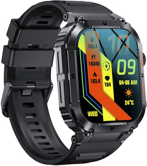 Denver SW-191 Smartwatch με Παλμογράφο (Μαύρο)