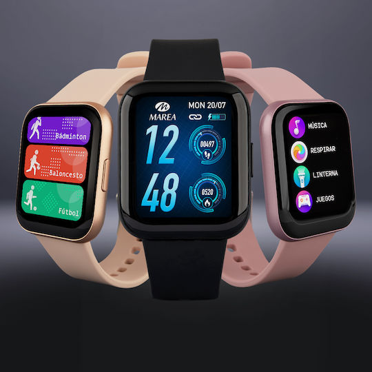 Marea B57013/2 45mm Smartwatch με Παλμογράφο (Σομόν)