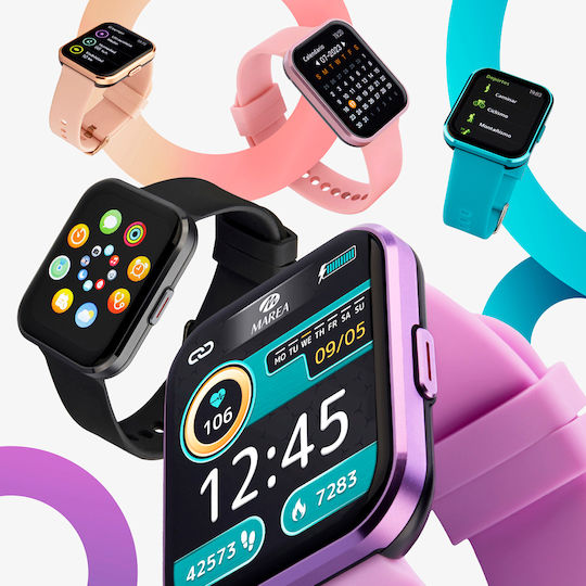 Marea B63003/3 Smartwatch με Παλμογράφο (Ροζ)