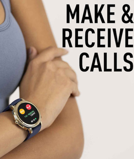 Reflex Active Series 25 Stainless Steel 38mm Smartwatch with Heart Rate Monitor (Navy Gold)
