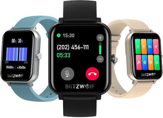 BlitzWolf BW-GTC Smartwatch με Παλμογράφο (Μαύρο)