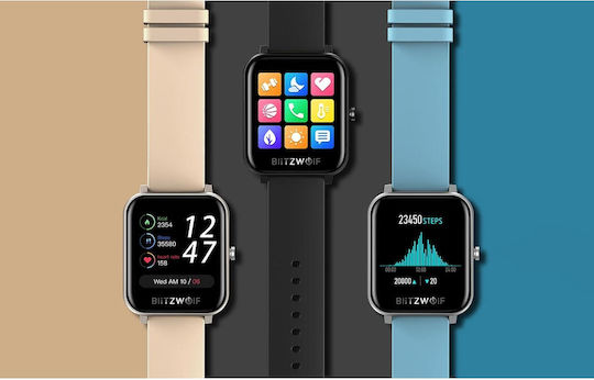 BlitzWolf BW-GTC Smartwatch με Παλμογράφο (Μαύρο)
