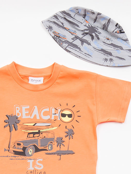 Trax Kids Set with Shorts Summer 3pcs PORTOOKALI